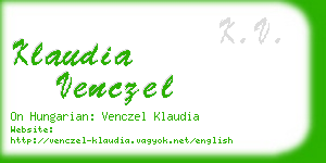 klaudia venczel business card